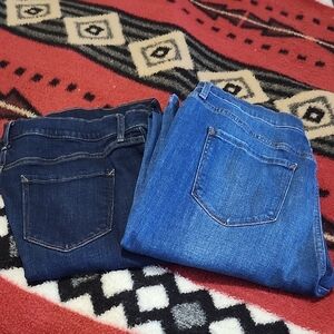 a.n.a. Womens Flare Leg Jeans Size 16Tall (Set Of Two Pair) Like Brand NEW